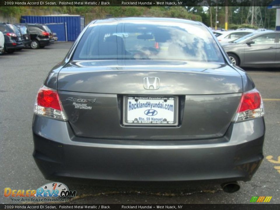 2009 Honda Accord EX Sedan Polished Metal Metallic / Black Photo #5