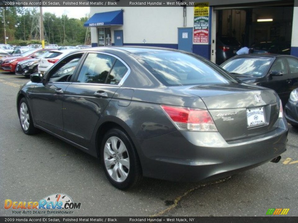 2009 Honda Accord EX Sedan Polished Metal Metallic / Black Photo #6