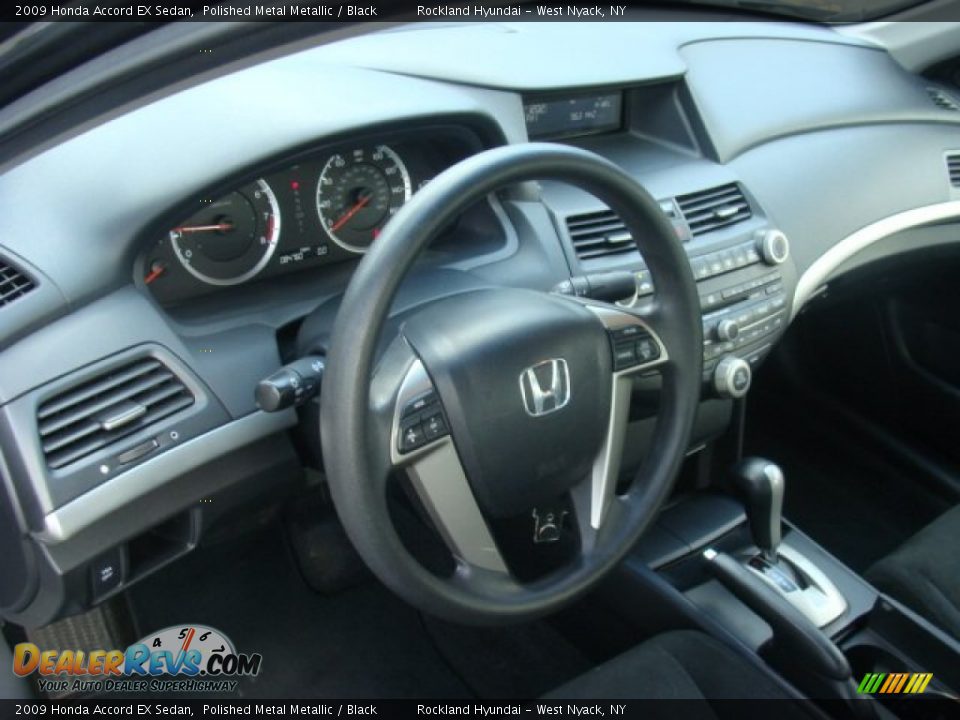 2009 Honda Accord EX Sedan Polished Metal Metallic / Black Photo #9