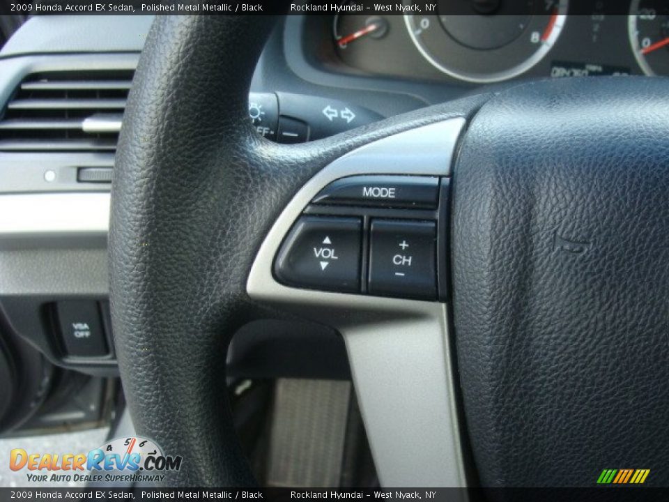 2009 Honda Accord EX Sedan Polished Metal Metallic / Black Photo #14