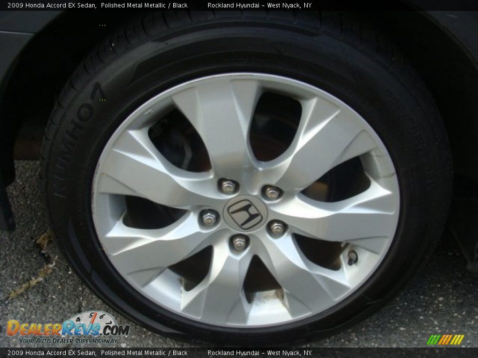2009 Honda Accord EX Sedan Polished Metal Metallic / Black Photo #26