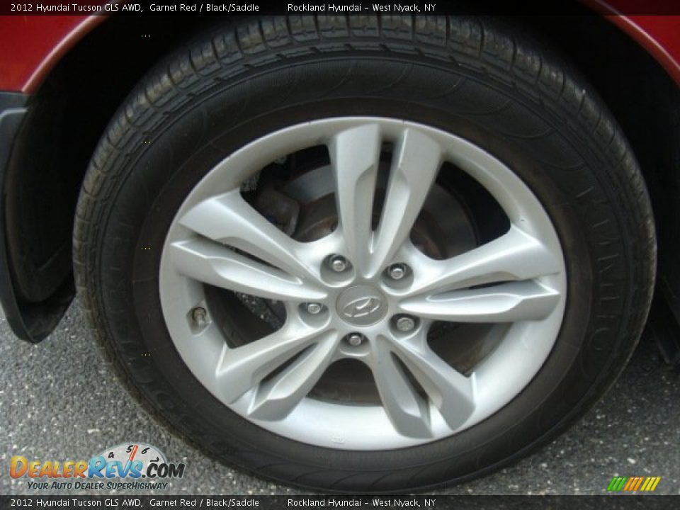 2012 Hyundai Tucson GLS AWD Garnet Red / Black/Saddle Photo #26
