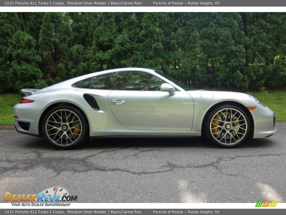 Rhodium Silver Metallic 2015 Porsche 911 Turbo S Coupe Photo #7