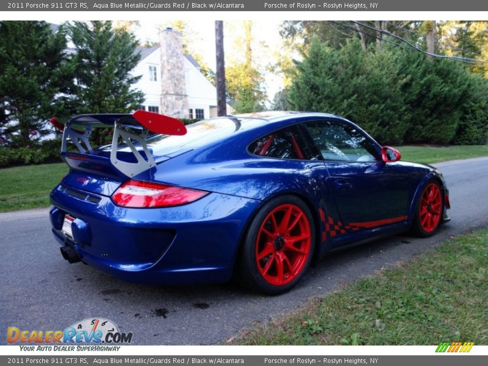 2011 Porsche 911 GT3 RS Aqua Blue Metallic/Guards Red / Black w/Alcantara Photo #6