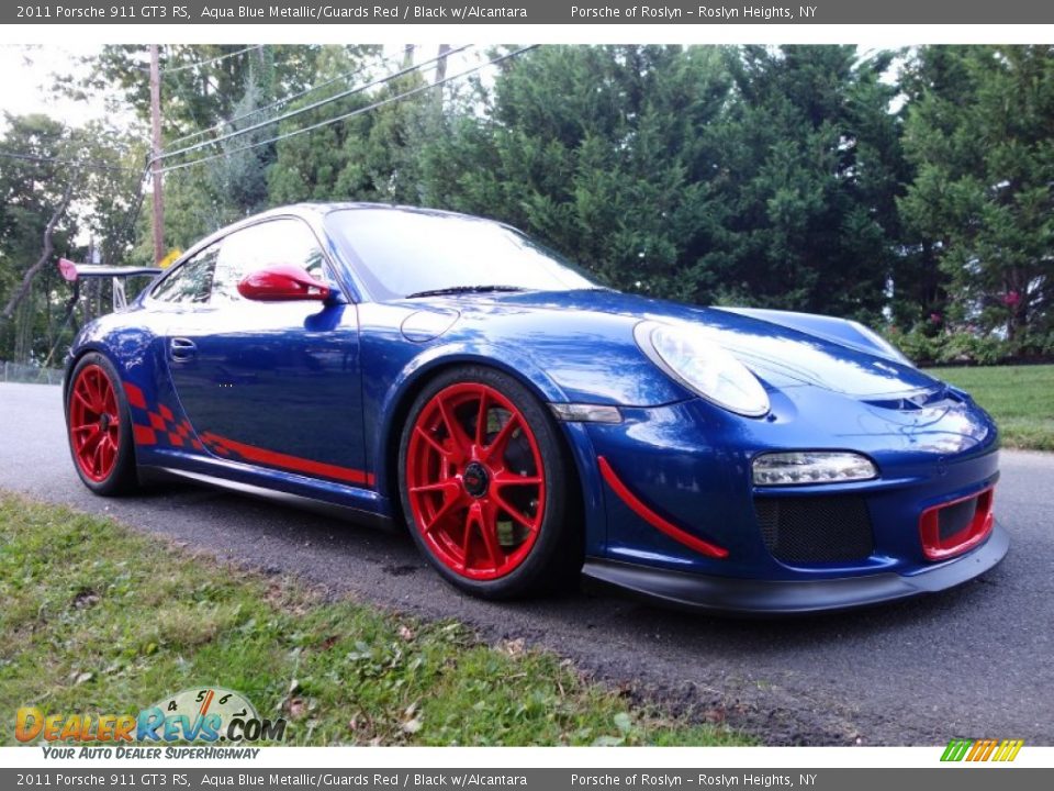 2011 Porsche 911 GT3 RS Aqua Blue Metallic/Guards Red / Black w/Alcantara Photo #8