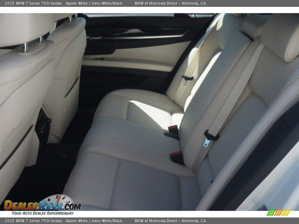 Rear Seat of 2015 BMW 7 Series 750i Sedan Photo #5