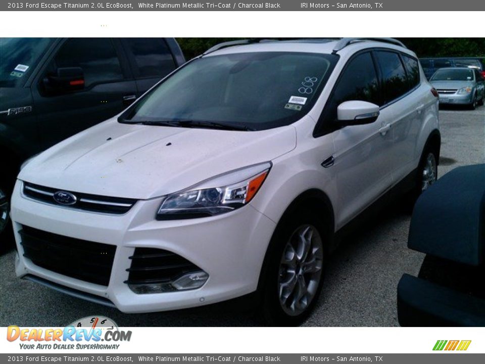 2013 Ford Escape Titanium 2.0L EcoBoost White Platinum Metallic Tri-Coat / Charcoal Black Photo #1
