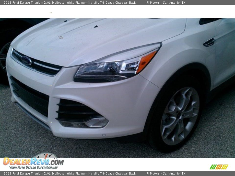 2013 Ford Escape Titanium 2.0L EcoBoost White Platinum Metallic Tri-Coat / Charcoal Black Photo #2