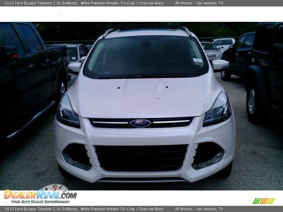2013 Ford Escape Titanium 2.0L EcoBoost White Platinum Metallic Tri-Coat / Charcoal Black Photo #3
