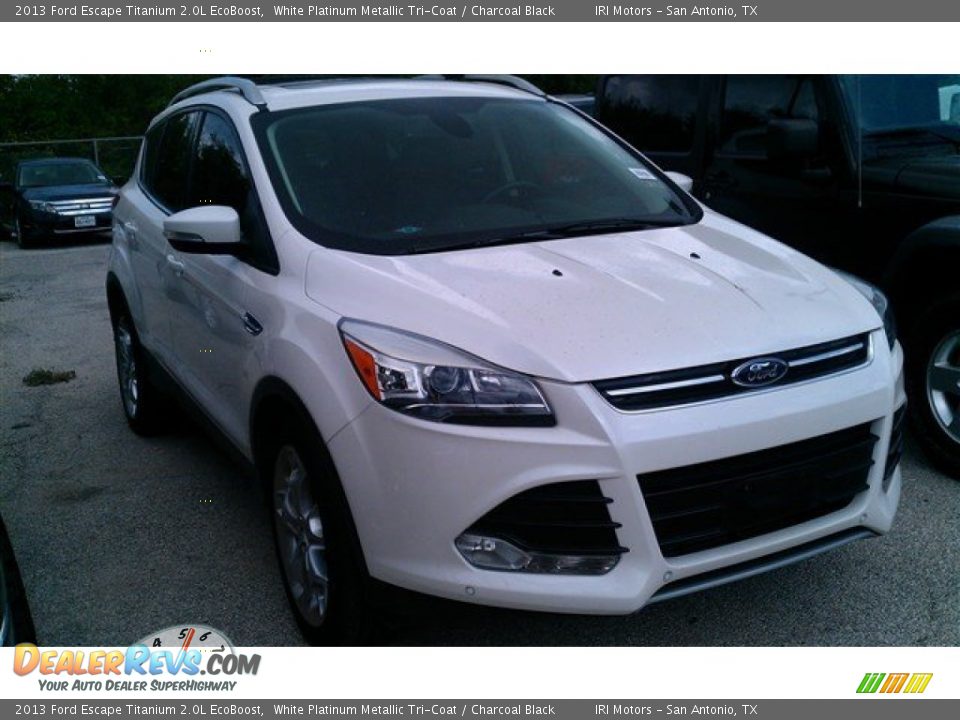 2013 Ford Escape Titanium 2.0L EcoBoost White Platinum Metallic Tri-Coat / Charcoal Black Photo #5
