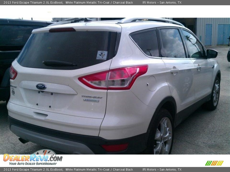 2013 Ford Escape Titanium 2.0L EcoBoost White Platinum Metallic Tri-Coat / Charcoal Black Photo #8