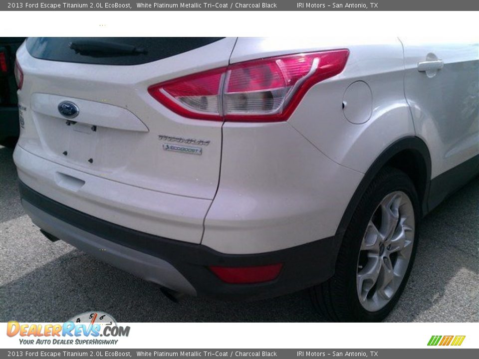 2013 Ford Escape Titanium 2.0L EcoBoost White Platinum Metallic Tri-Coat / Charcoal Black Photo #9
