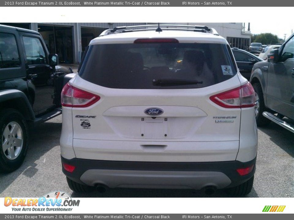 2013 Ford Escape Titanium 2.0L EcoBoost White Platinum Metallic Tri-Coat / Charcoal Black Photo #10