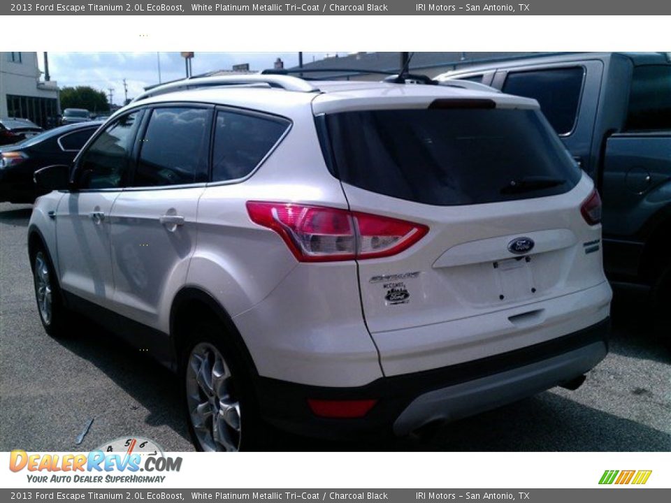 2013 Ford Escape Titanium 2.0L EcoBoost White Platinum Metallic Tri-Coat / Charcoal Black Photo #11