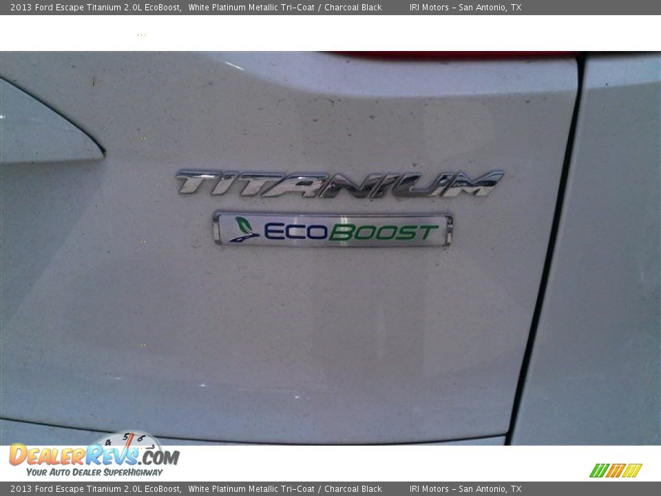 2013 Ford Escape Titanium 2.0L EcoBoost White Platinum Metallic Tri-Coat / Charcoal Black Photo #13