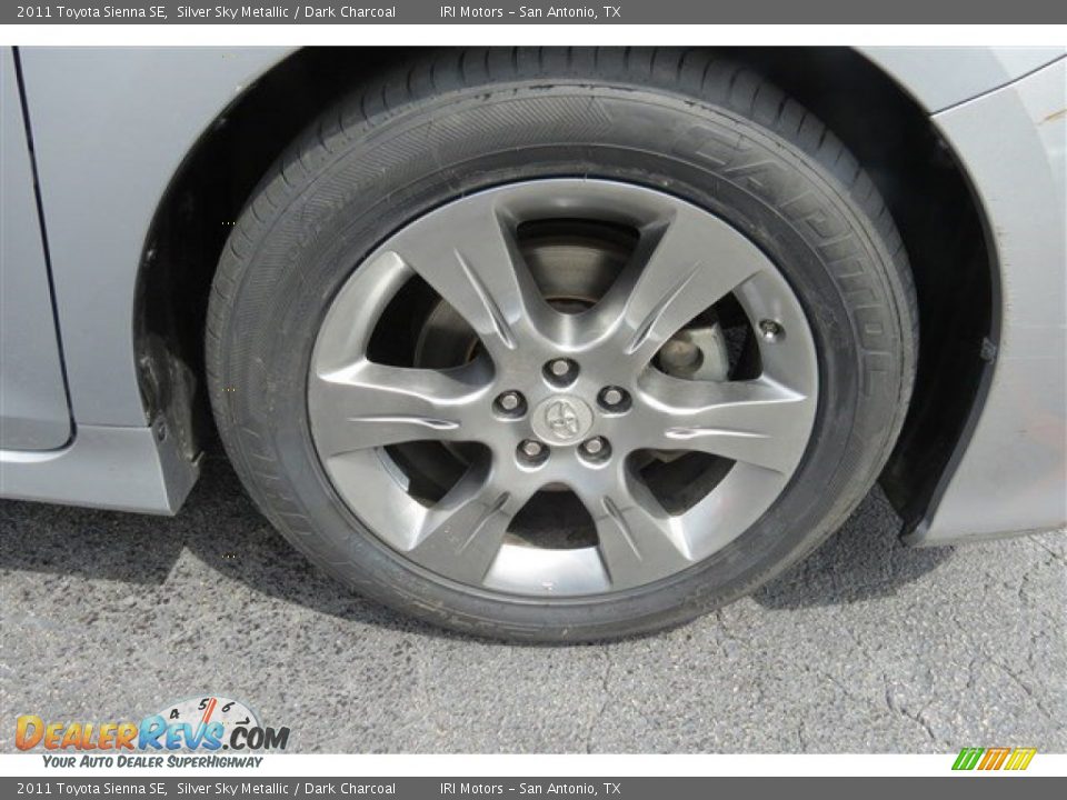 2011 Toyota Sienna SE Silver Sky Metallic / Dark Charcoal Photo #9