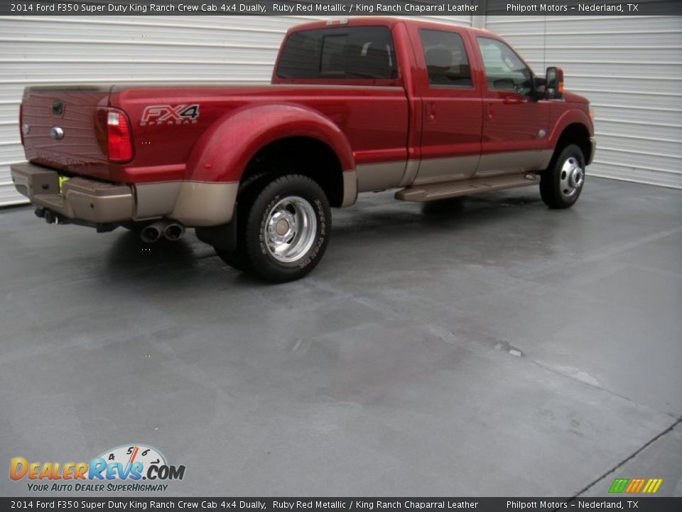 2014 Ford F350 Super Duty King Ranch Crew Cab 4x4 Dually Ruby Red Metallic / King Ranch Chaparral Leather Photo #9