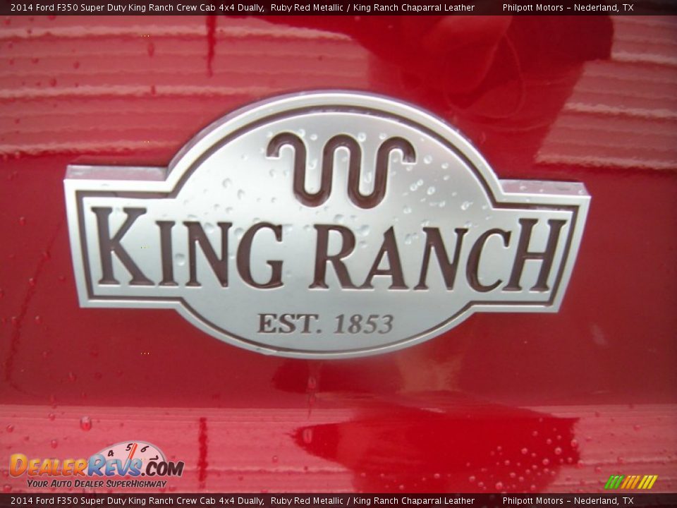 2014 Ford F350 Super Duty King Ranch Crew Cab 4x4 Dually Ruby Red Metallic / King Ranch Chaparral Leather Photo #16
