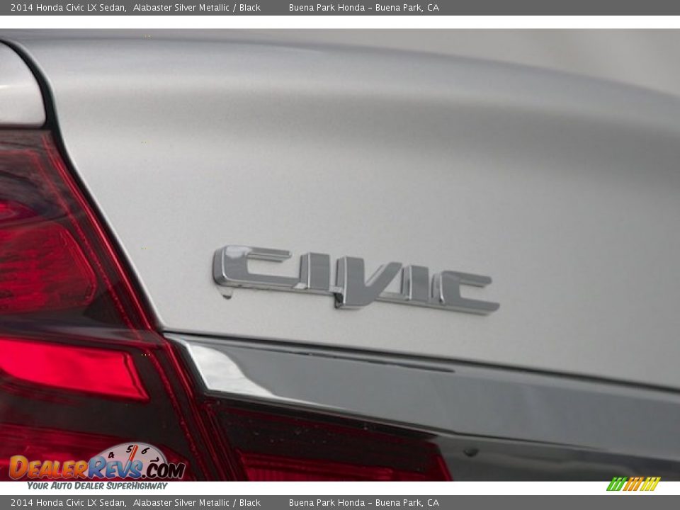 2014 Honda Civic LX Sedan Alabaster Silver Metallic / Black Photo #3
