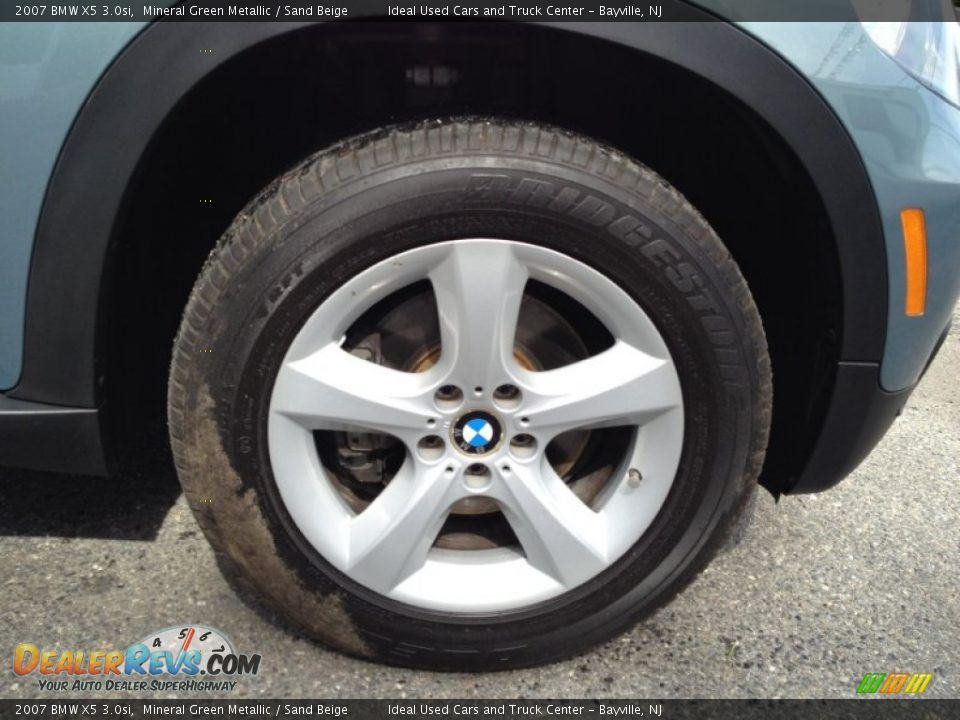 2007 BMW X5 3.0si Mineral Green Metallic / Sand Beige Photo #6