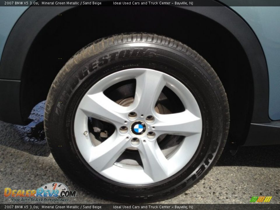 2007 BMW X5 3.0si Mineral Green Metallic / Sand Beige Photo #7