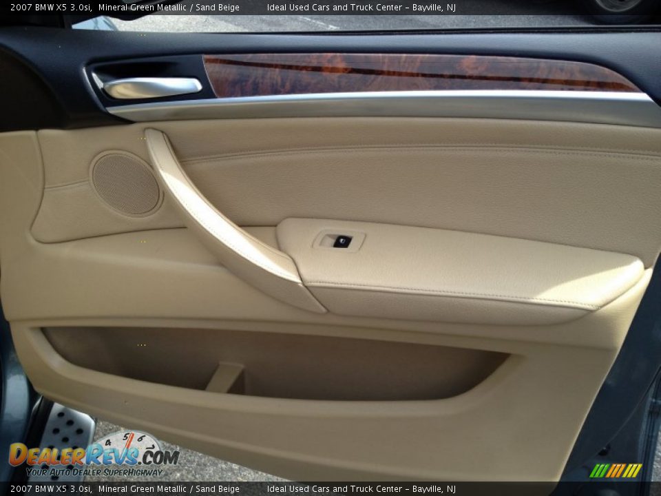 2007 BMW X5 3.0si Mineral Green Metallic / Sand Beige Photo #9