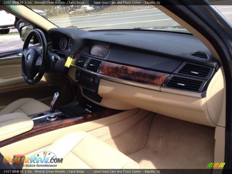 2007 BMW X5 3.0si Mineral Green Metallic / Sand Beige Photo #10