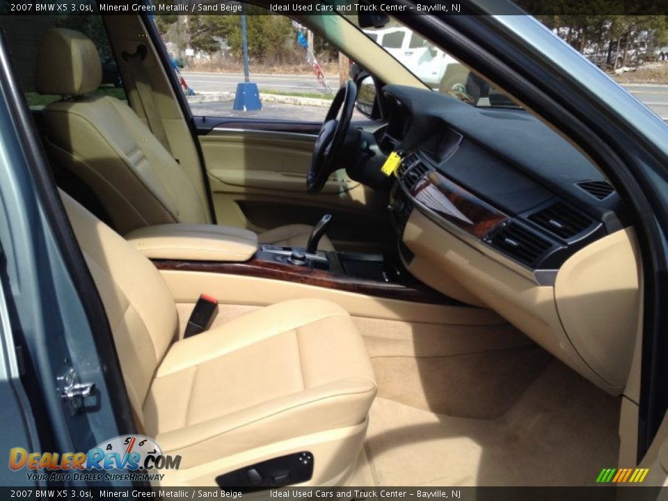 2007 BMW X5 3.0si Mineral Green Metallic / Sand Beige Photo #11
