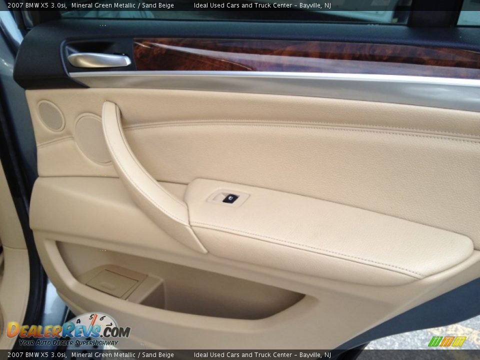 2007 BMW X5 3.0si Mineral Green Metallic / Sand Beige Photo #12