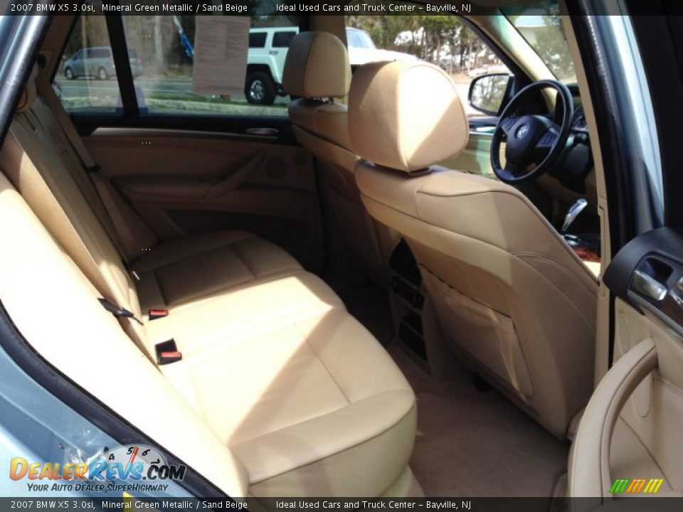 2007 BMW X5 3.0si Mineral Green Metallic / Sand Beige Photo #13