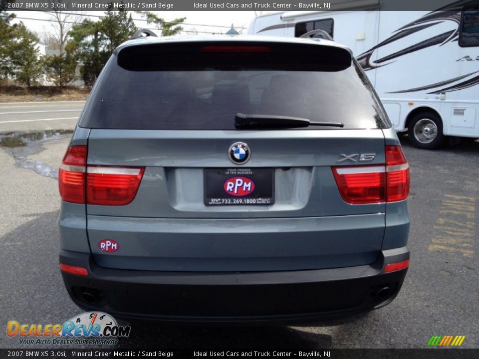 2007 BMW X5 3.0si Mineral Green Metallic / Sand Beige Photo #15