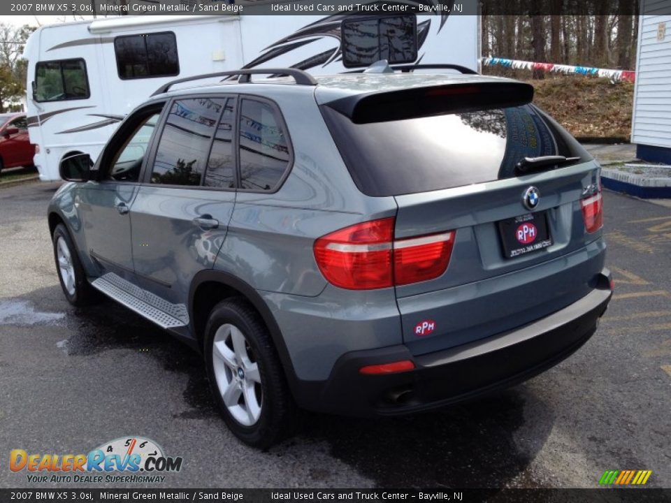 2007 BMW X5 3.0si Mineral Green Metallic / Sand Beige Photo #17