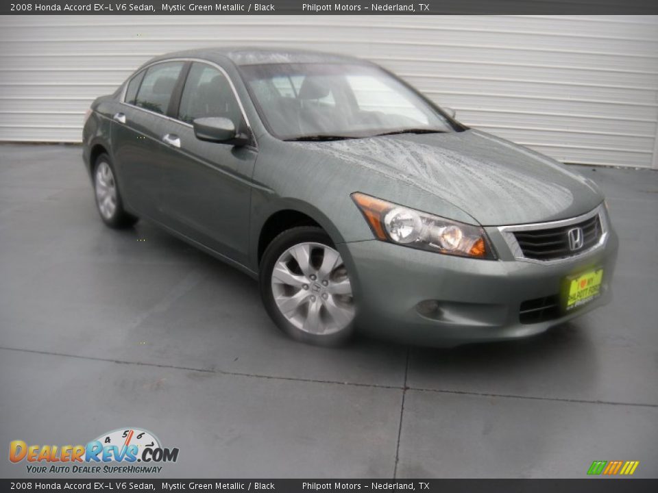 2008 Honda Accord EX-L V6 Sedan Mystic Green Metallic / Black Photo #1