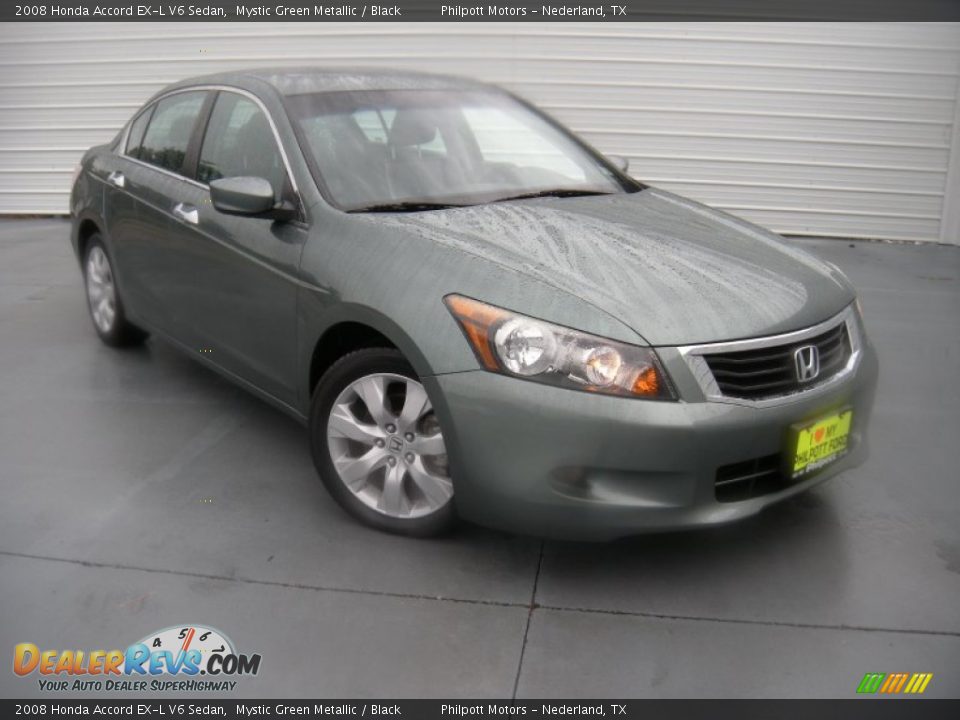 2008 Honda Accord EX-L V6 Sedan Mystic Green Metallic / Black Photo #2