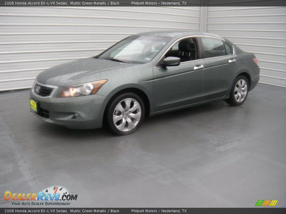 2008 Honda Accord EX-L V6 Sedan Mystic Green Metallic / Black Photo #4
