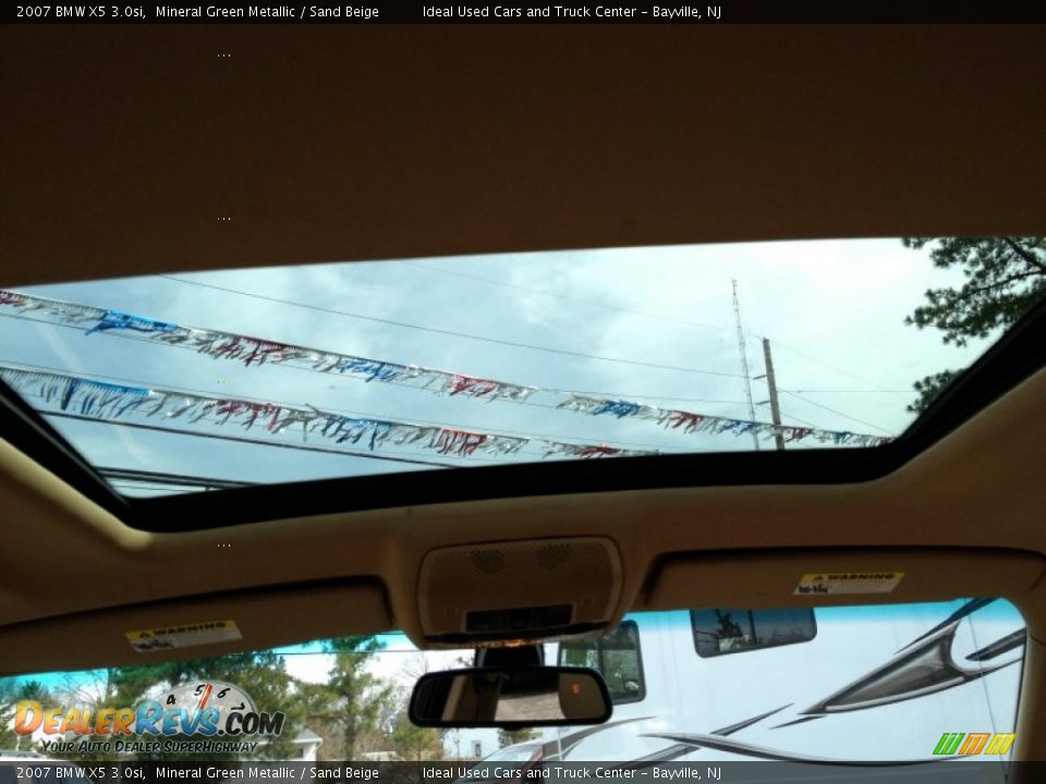 2007 BMW X5 3.0si Mineral Green Metallic / Sand Beige Photo #22