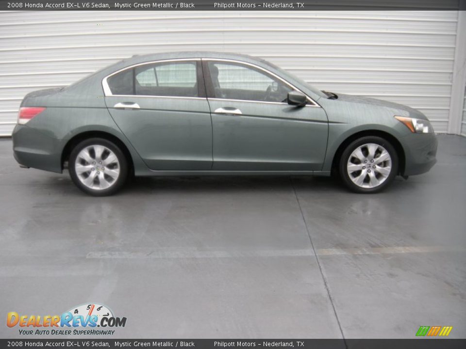 2008 Honda Accord EX-L V6 Sedan Mystic Green Metallic / Black Photo #8
