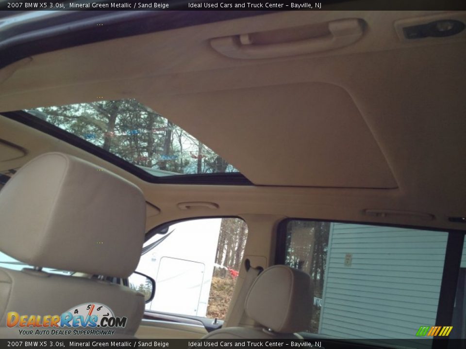 2007 BMW X5 3.0si Mineral Green Metallic / Sand Beige Photo #25