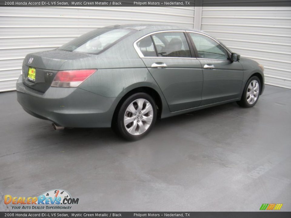 2008 Honda Accord EX-L V6 Sedan Mystic Green Metallic / Black Photo #9