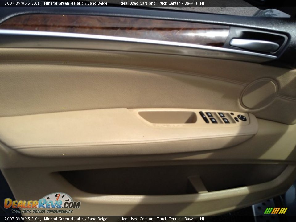 2007 BMW X5 3.0si Mineral Green Metallic / Sand Beige Photo #27