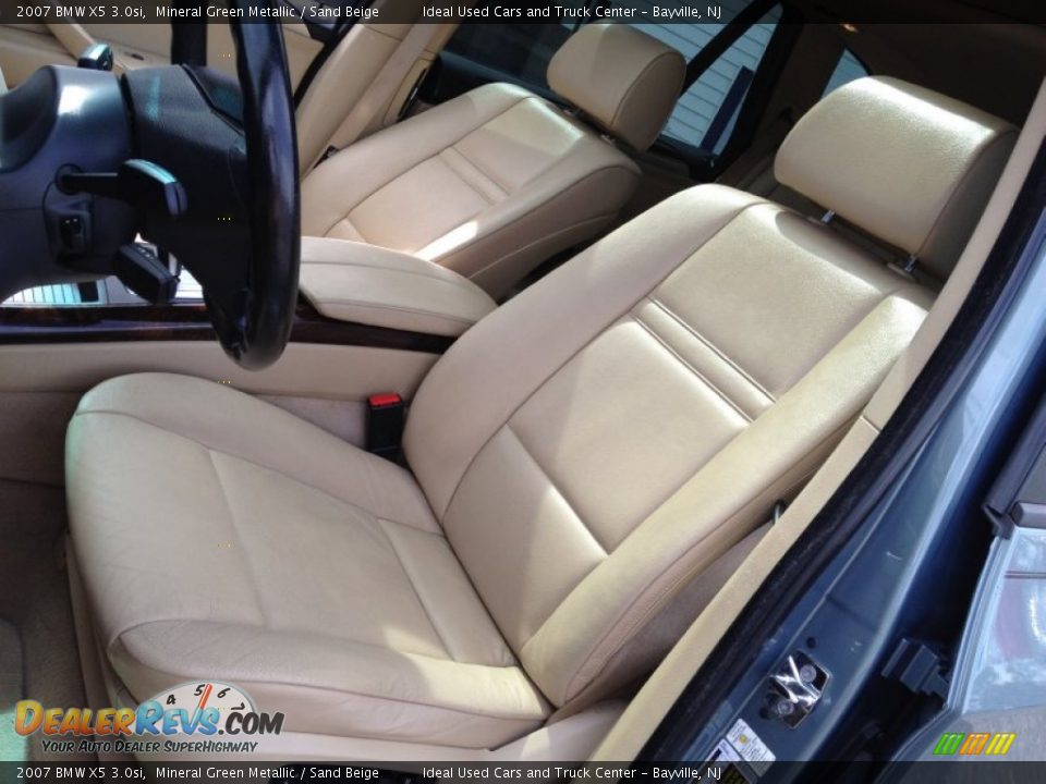 2007 BMW X5 3.0si Mineral Green Metallic / Sand Beige Photo #29