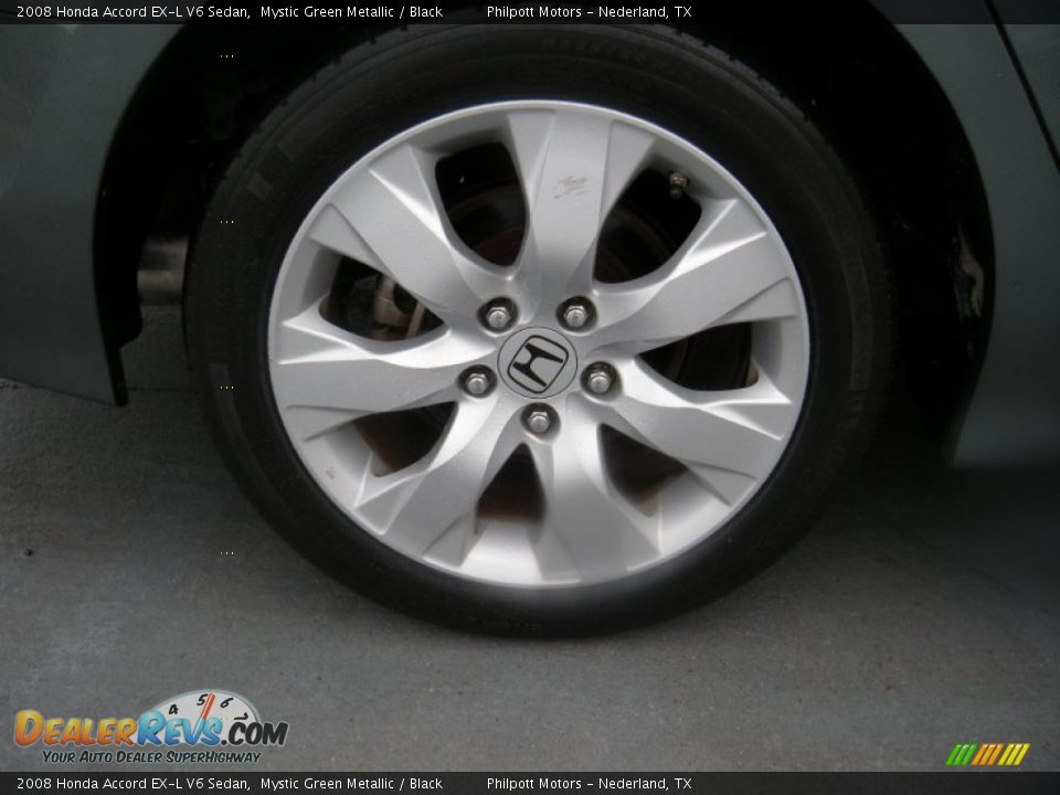 2008 Honda Accord EX-L V6 Sedan Mystic Green Metallic / Black Photo #16