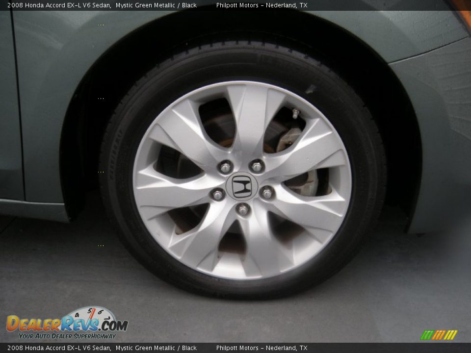 2008 Honda Accord EX-L V6 Sedan Mystic Green Metallic / Black Photo #17