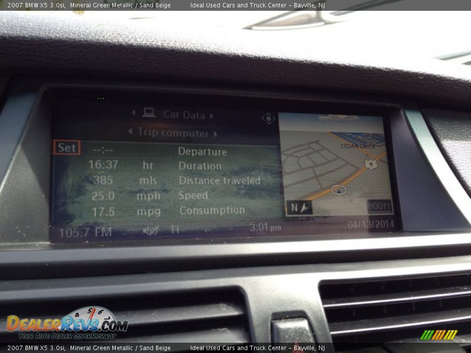 2007 BMW X5 3.0si Mineral Green Metallic / Sand Beige Photo #33