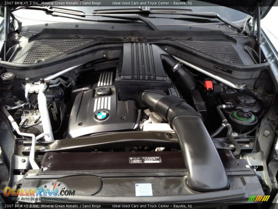 2007 BMW X5 3.0si Mineral Green Metallic / Sand Beige Photo #34