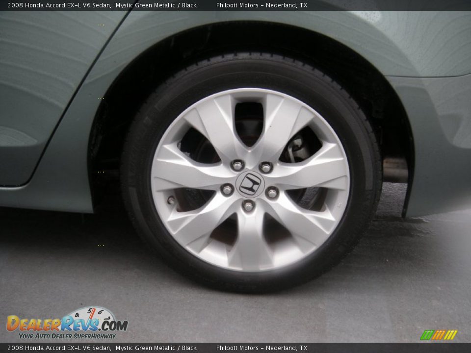 2008 Honda Accord EX-L V6 Sedan Mystic Green Metallic / Black Photo #19