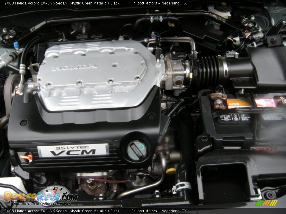 2008 Honda Accord EX-L V6 Sedan Mystic Green Metallic / Black Photo #21
