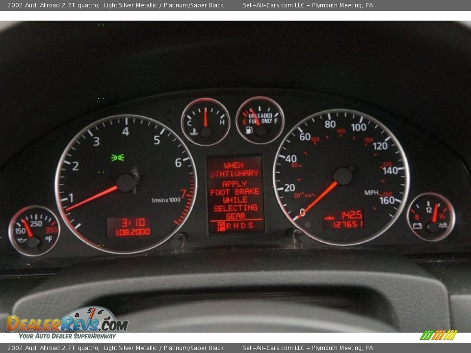 2002 Audi Allroad 2.7T quattro Light Silver Metallic / Platinum/Saber Black Photo #28