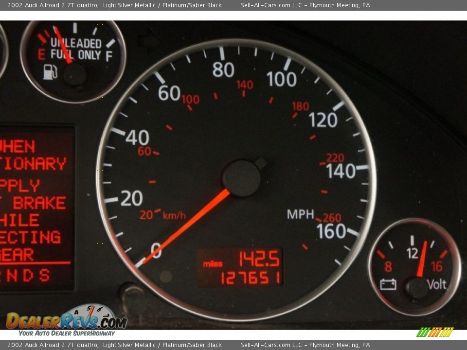 2002 Audi Allroad 2.7T quattro Light Silver Metallic / Platinum/Saber Black Photo #29