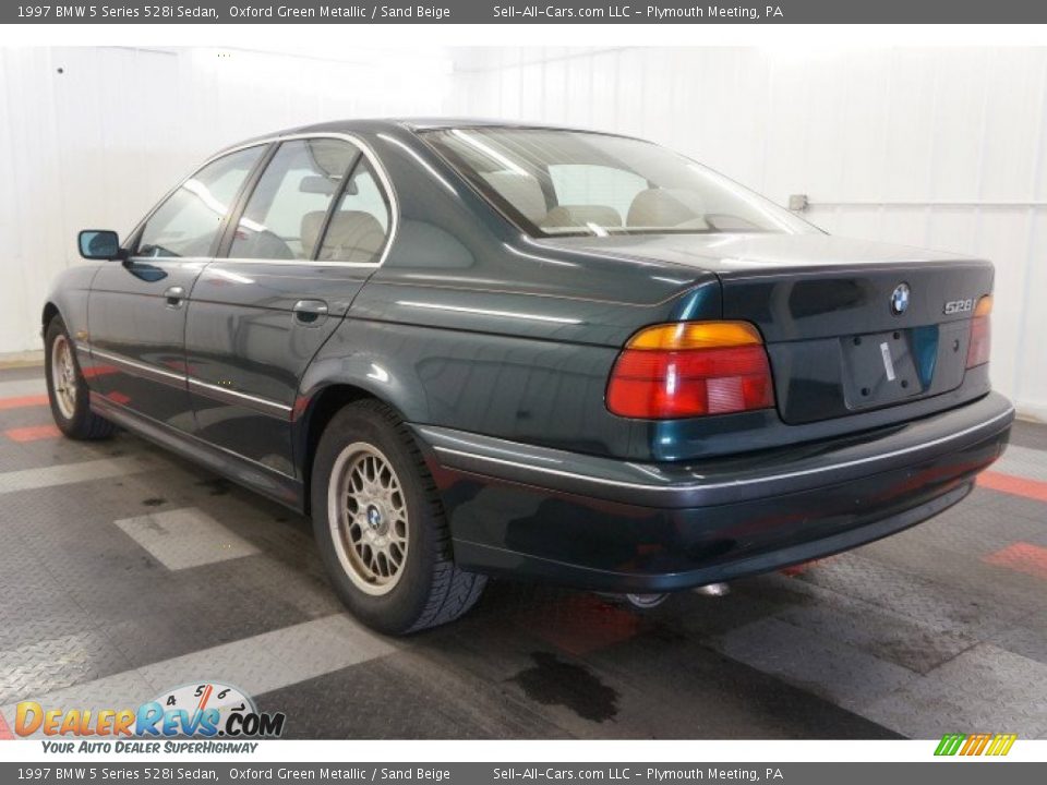 1997 BMW 5 Series 528i Sedan Oxford Green Metallic / Sand Beige Photo #5